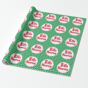 Funny Bah Humbug Weihnachtswrapping Paper Geschenkpapier
