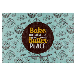 Funny Bake Butter Puck Muffin Bäckerei Muster Schneidebrett
