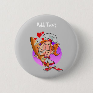 Funny Baker Cartoon Bromacher personalisiert Button