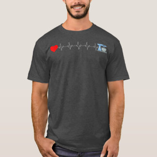 Funny Baker Heartbeat Backen Lover Mier Bäckerei e T-Shirt
