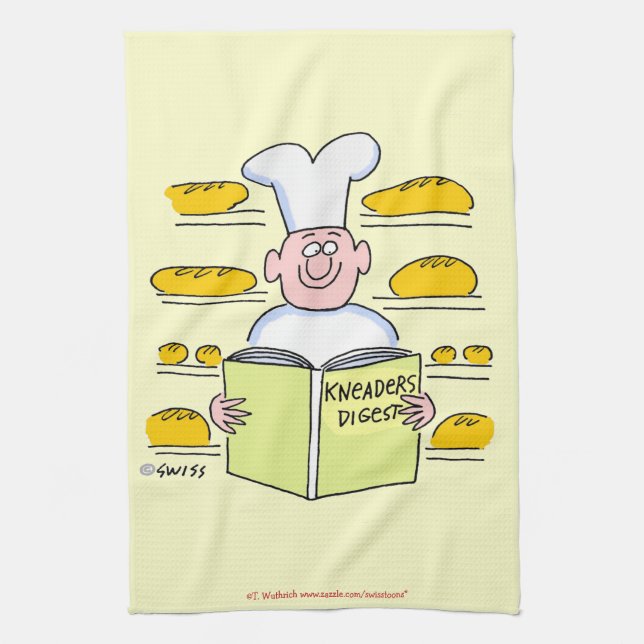 Funny Baker Liebe zum französischen Cartoon Art Handtuch (Vertikal)