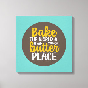 Funny Baking Bäckerei Typografie Retro Wand Kunst