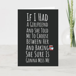 Funny Baking Cards For Him Teen Boys Men Baker Karte