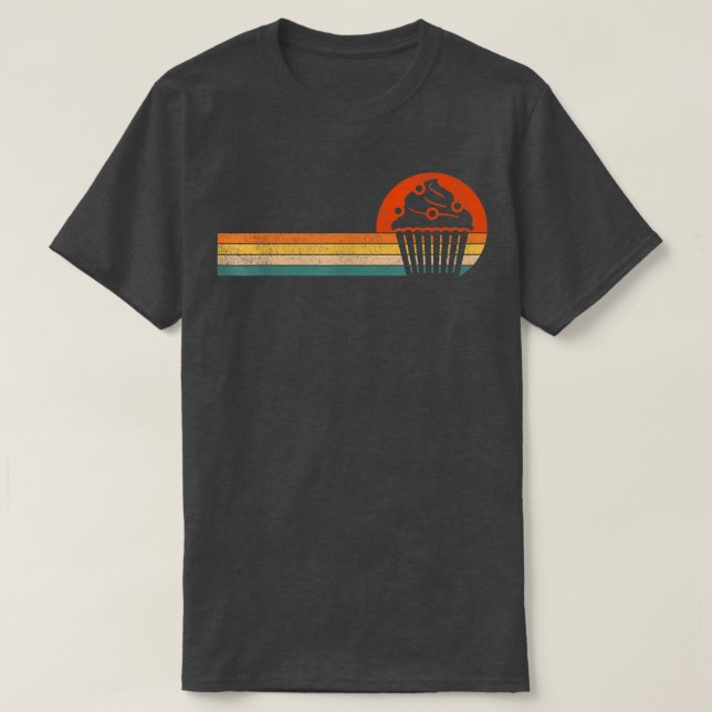 Funny Baking Cupcake Baker Cupcake Lover Retro Vin T-Shirt (Design vorne)