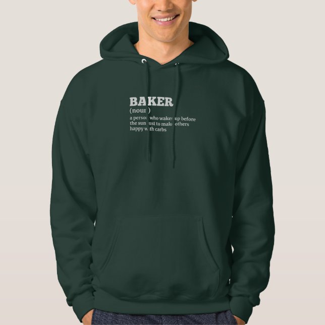 Funny Baking Definition Hoodie für Männer (Vorderseite)