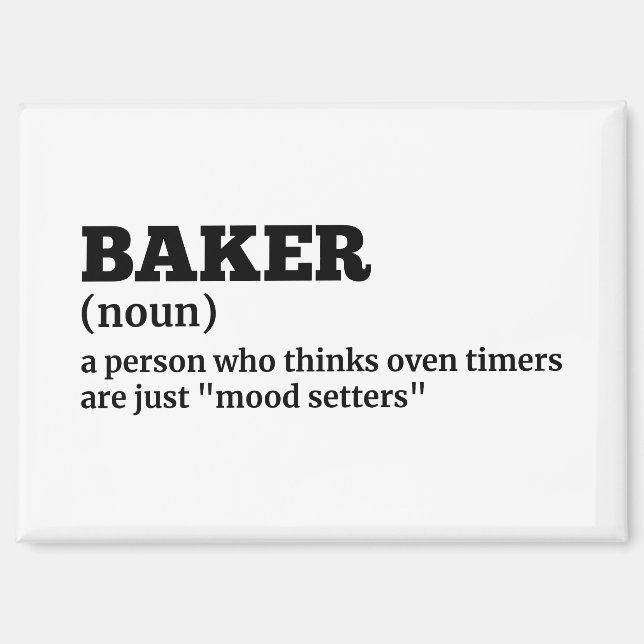 Funny Baking Definition Magnet (Vorderseite)