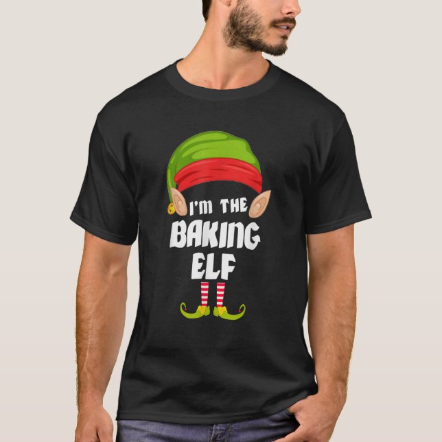 Funny Baking Elf Matching Family Group PJ Christma T-Shirt (Vorderseite)