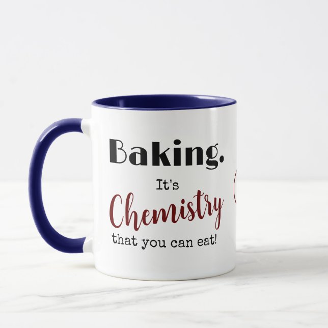 Funny Baking Es ist Chemistry Monogram Tasse (Links)