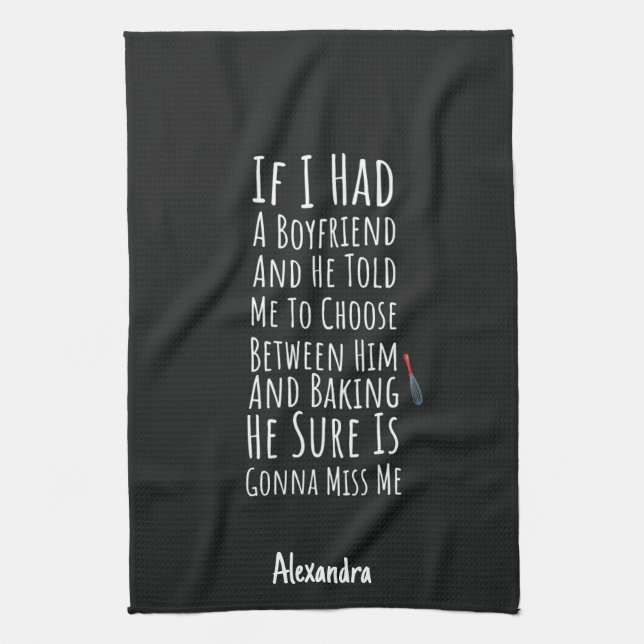 Funny Baking Gift For Her Teen Girls Women Chef Geschirrtuch (Vertikal)