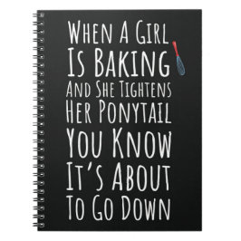 Funny Baking Gifts For Her Teen Girls Women Baker Notizblock