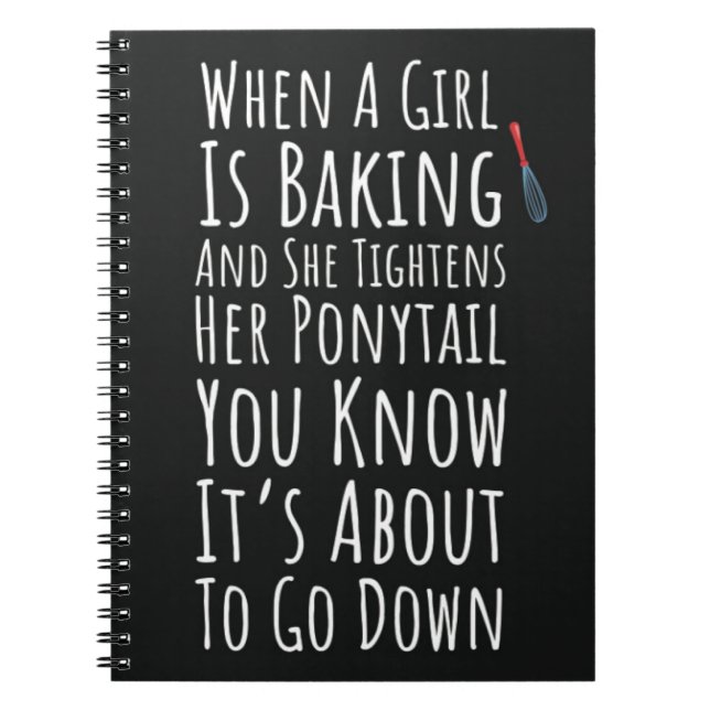 Funny Baking Gifts For Her Teen Girls Women Baker Notizblock (Vorderseite)
