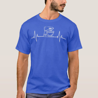 Funny Baking Heartbeat Konditorei Köche Baker T-Shirt