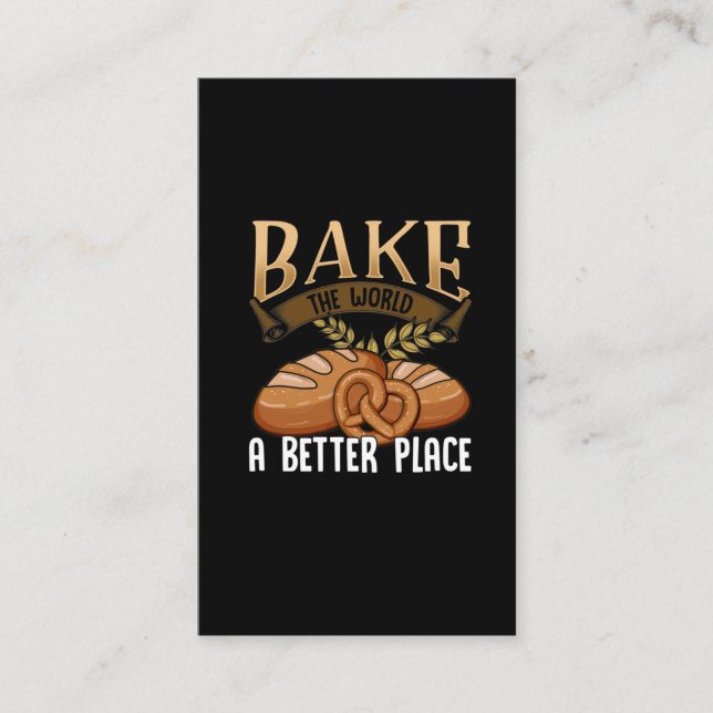 Funny Baking Quote Bäckerei Kuchen Brot Lover Visitenkarte (Vorderseite)