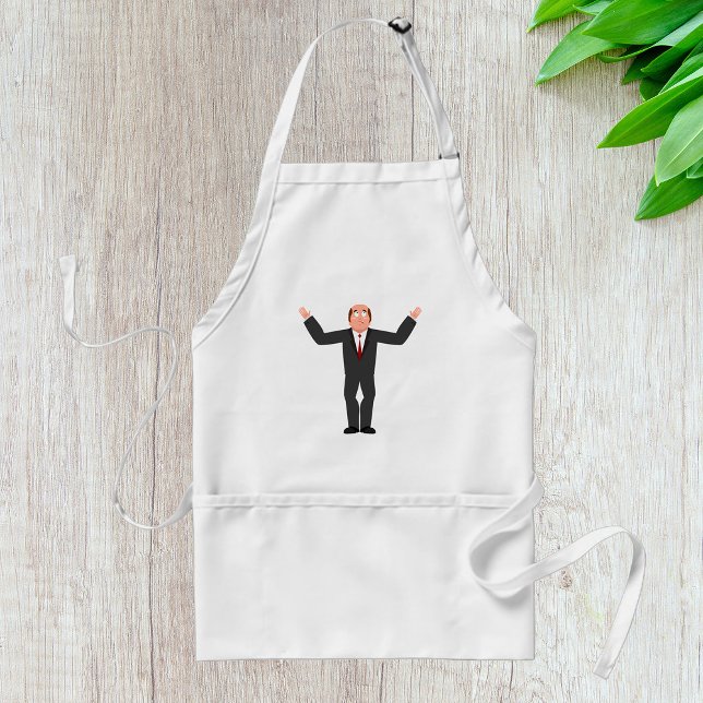 Funny Bald Businessman Shrugging Humore Schürze (Von Creator hochgeladen)