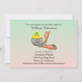 Funny Ball and Chain Bachelor Party Einladung