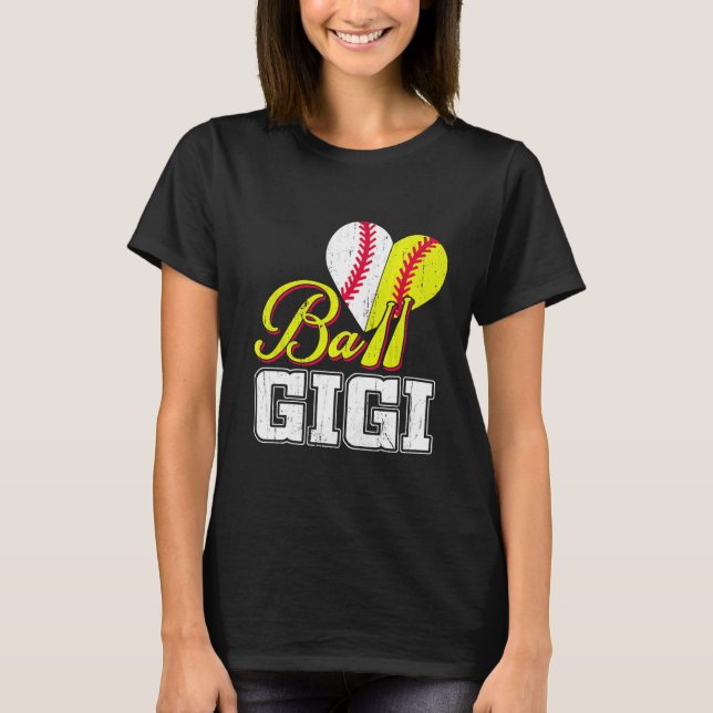 Funny Ball Gigi Softball Baseball Funny Women T-Shirt (Vorderseite)
