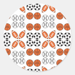 Funny Ball Pattern Runder Aufkleber