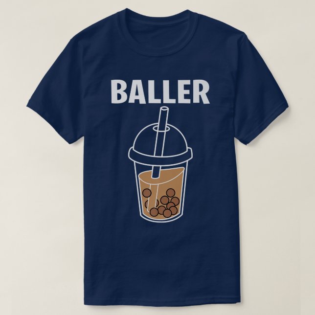 Funny Baller Bubble Milk Tee Niedlich Kawaii Boba  (Design vorne)