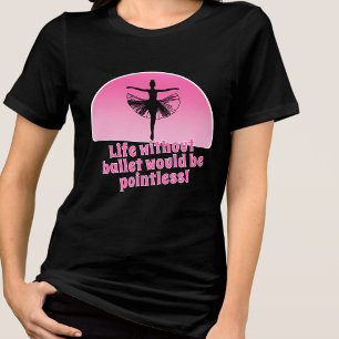 Funny Ballerina Silhouette Leben ohne Ballett Tri-Blend Shirt