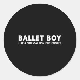 Funny Ballet Boy Music Ballet Boy Runder Aufkleber
