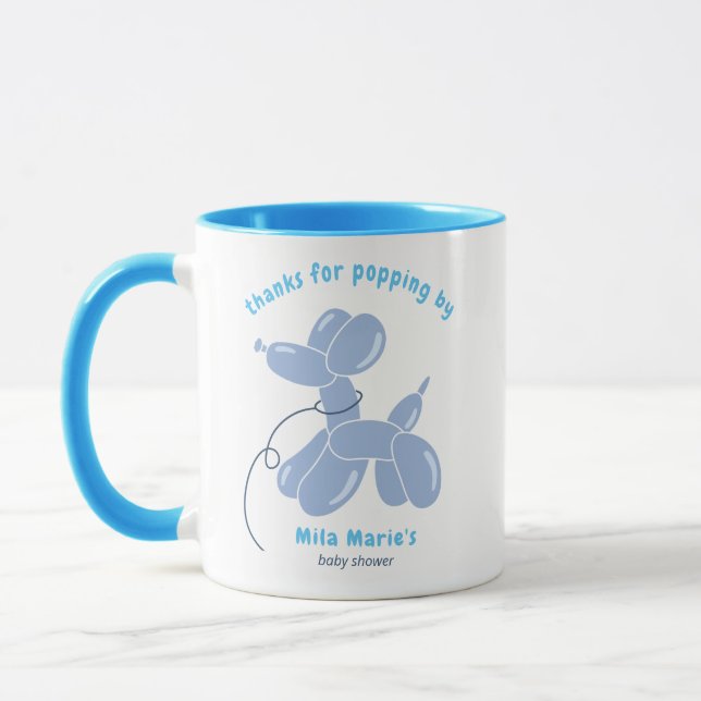 Funny Balloon Dog Baby Dusche  Tasse (Links)