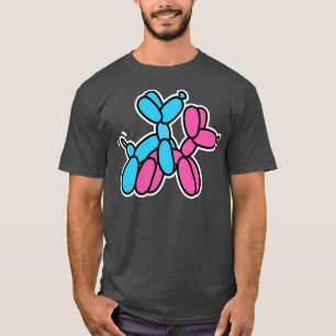 Funny Balloon Hunde Ballon Tier Zweiballen Ballon T-Shirt