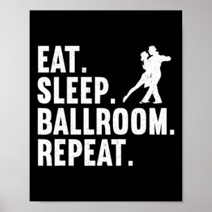Funny Ballroom Design Männer Frauen Tanz Raum Poster