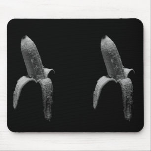 Funny Banana Black und White Portrait Mousepad