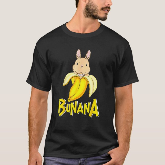 Funny Banana Bunny Rabbit T-Shirt (Vorderseite)
