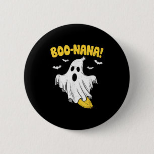 Funny Banana Ghost Boo Pun Halloween Kostüm Männer Button