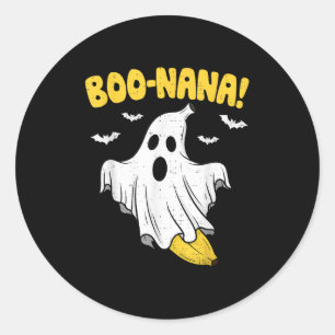 Funny Banana Ghost Boo Pun Halloween Kostüm Männer Runder Aufkleber