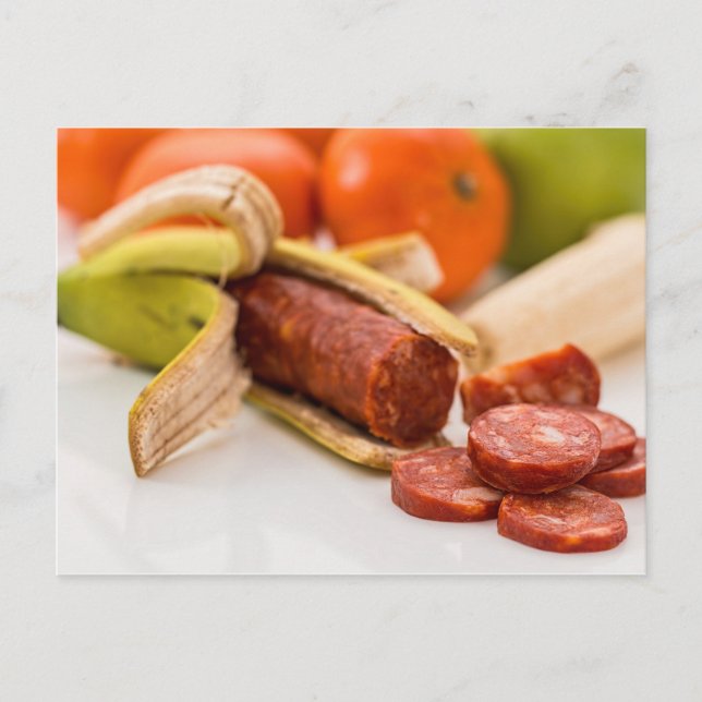 Funny Banana, Ladenbesitzer Postkarte (Vorderseite)