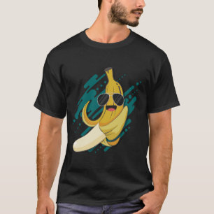 Funny Banana mit Sonnenbrille Kalium gesund Fru T-Shirt