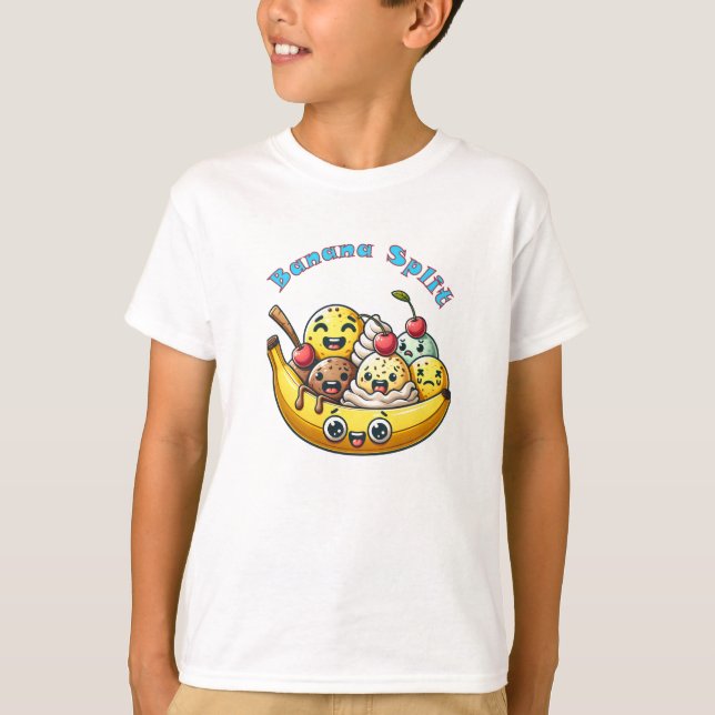 Funny banana split banane T-Shirt (Vorderseite)