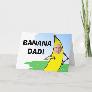 Funny Banana Vathers Day Card, Vater Foto einfügen Karte
