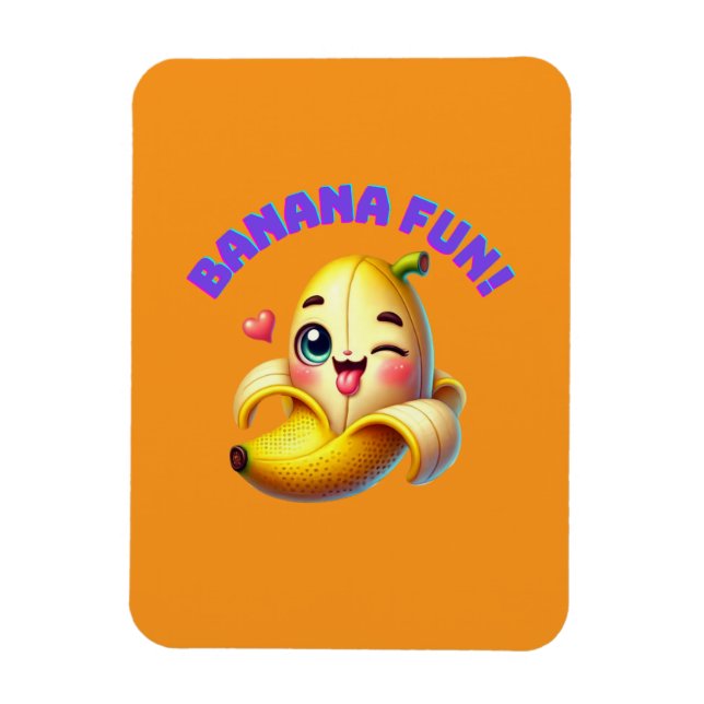 Funny Banana Winking Design for Fun and Playful Gi Magnet (Vertikal)