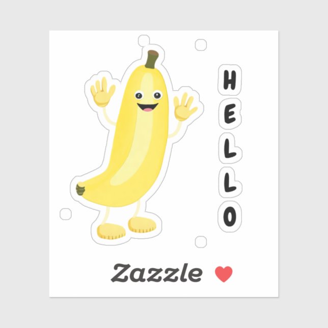 Funny Banane Aufkleber (Blatt)