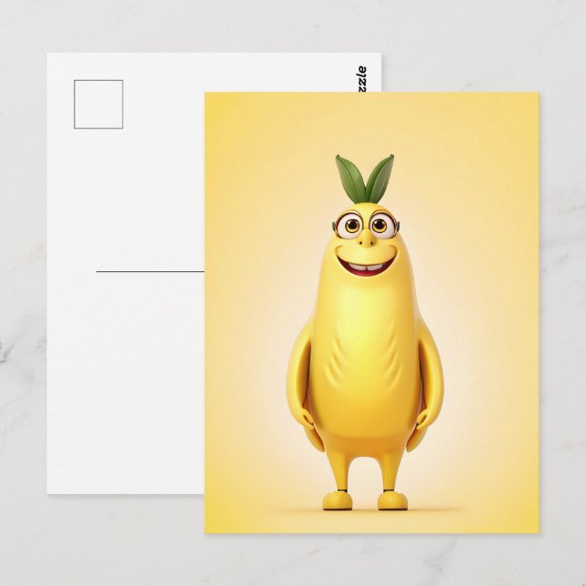 Funny Banane Postkarte (Vorne/Hinten)