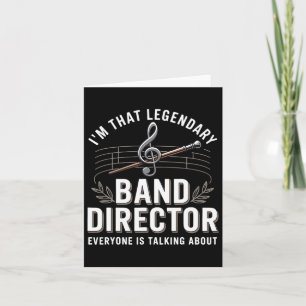 Funny Band Director Music Teacher zurück zur Schul Karte