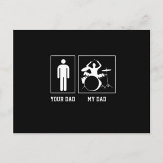 Funny Band Vater Drummer Mein Vater Vatertag Postkarte