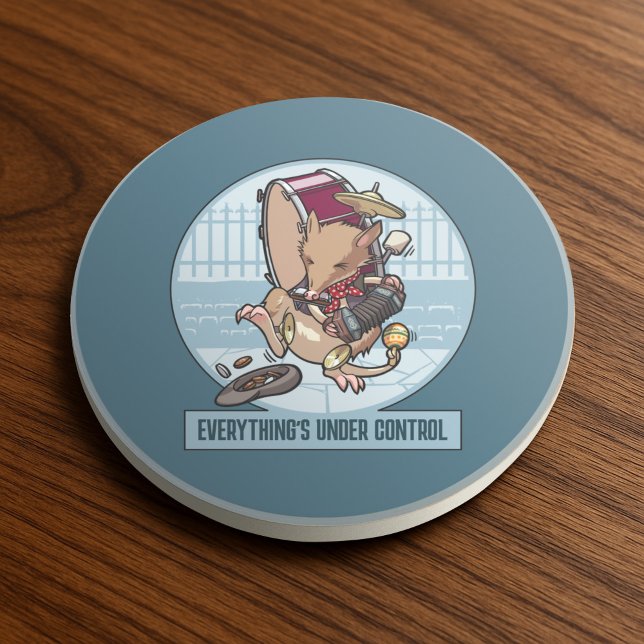 Funny Bandicoot Alles ist unter Kontrolle Cartoon Getränkeuntersetzer (Von Creator hochgeladen)