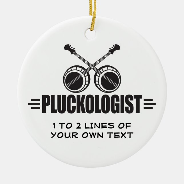 Funny Banjo Keramik Ornament (Vorne)