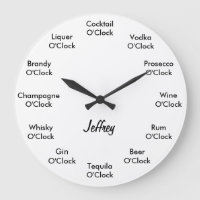 Funny Bar Alcohol Uhr Personalisierte Uhr