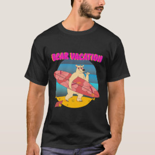 Funny Bär Beach Ferien T - Shirt