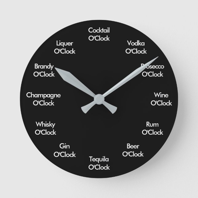 Funny Bar Clock Personalisiert Clock Runde Wanduhr (Vorderseite)