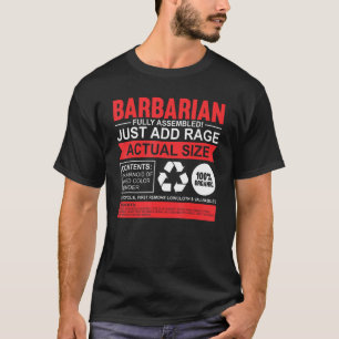 Funny Barbarian Role Play RPG Element Würfel Gamer T-Shirt
