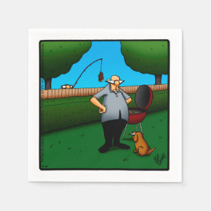 Funny Barbecue Cookout Napkins Serviette