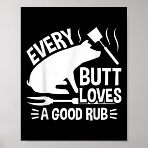 Funny Barbecue Design Grilltes Schweinefleisch Sch Poster