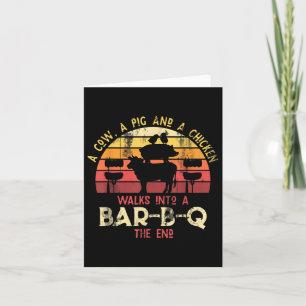 Funny Barbecue geräuchertes Fleisch Lover Geschenk Karte