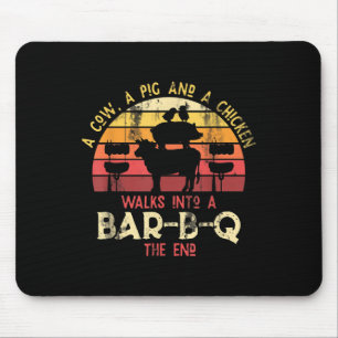 Funny Barbecue geräuchertes Fleisch Lover Geschenk Mousepad
